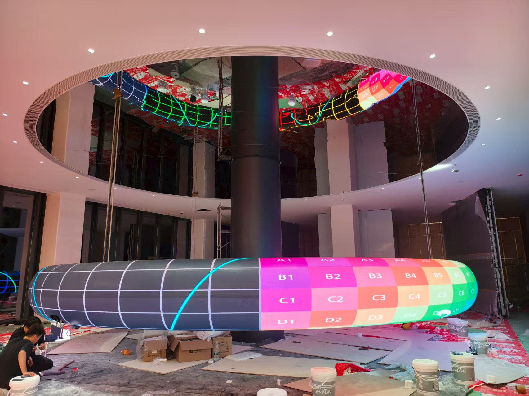 成都双流区圆环异形 LED 显示系统