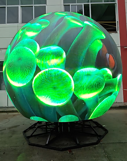 日本 4 米户表球形 LED 屏贸易展出项目
